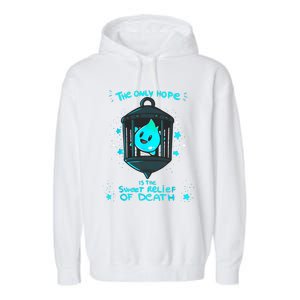 Theres No Sunshine Only Darkness Luma Star The Only Hope Is The Sweet Garment-Dyed Fleece Hoodie