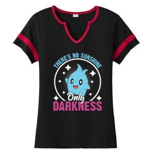 Theres No Sunshine Only Darkness Lumalee Luma Star Cute Game Lover Ladies Halftime Notch Neck Tee