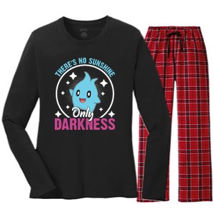 Theres No Sunshine Only Darkness Lumalee Luma Star Cute Game Lover Women's Long Sleeve Flannel Pajama Set 