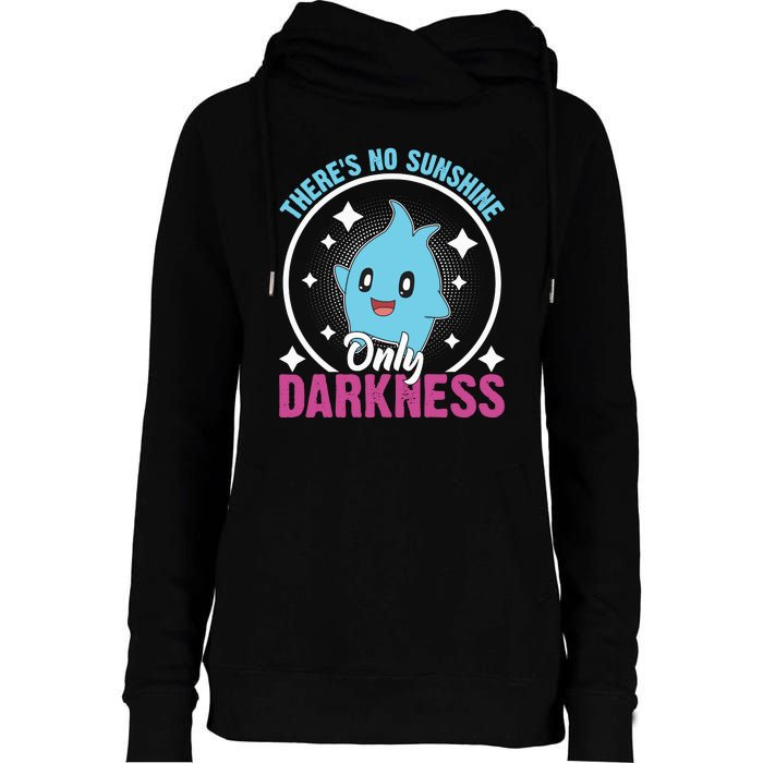 Theres No Sunshine Only Darkness Lumalee Luma Star Cute Game Lover Womens Funnel Neck Pullover Hood