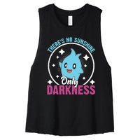 Theres No Sunshine Only Darkness Lumalee Luma Star Cute Game Lover Women's Racerback Cropped Tank