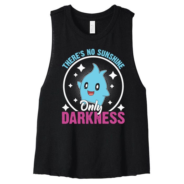 Theres No Sunshine Only Darkness Lumalee Luma Star Cute Game Lover Women's Racerback Cropped Tank