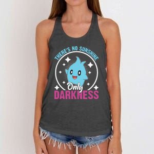 Theres No Sunshine Only Darkness Lumalee Luma Star Cute Game Lover Women's Knotted Racerback Tank