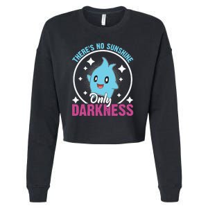 Theres No Sunshine Only Darkness Lumalee Luma Star Cute Game Lover Cropped Pullover Crew