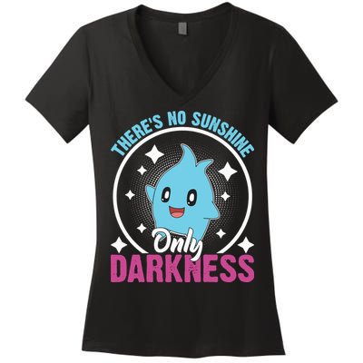 Theres No Sunshine Only Darkness Lumalee Luma Star Cute Game Lover Women's V-Neck T-Shirt