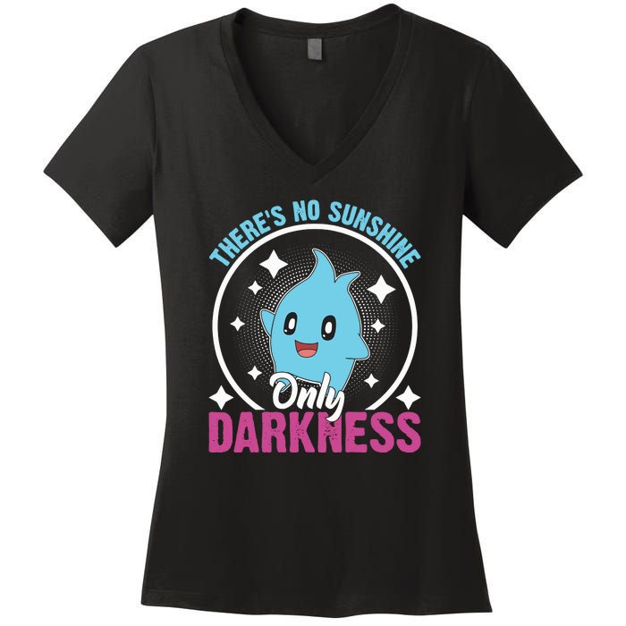 Theres No Sunshine Only Darkness Lumalee Luma Star Cute Game Lover Women's V-Neck T-Shirt