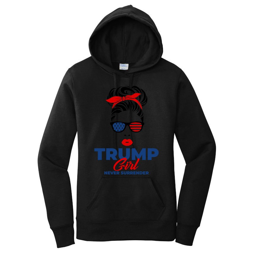 Trump Never Surrender Gift Women's Pullover Hoodie