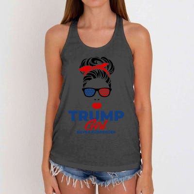 Trump Never Surrender Gift Women's Knotted Racerback Tank