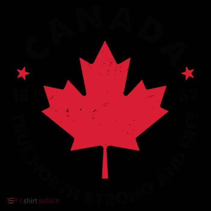 True North Strong And Free Canada Drawstring Bag
