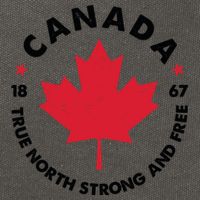 True North Strong And Free Canada Cotton Canvas Backpack