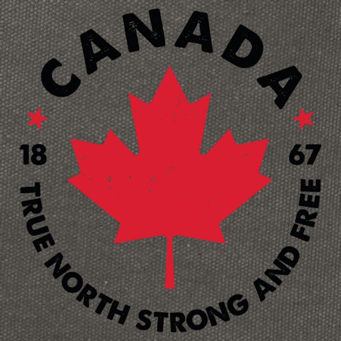 True North Strong And Free Canada Cotton Canvas Backpack
