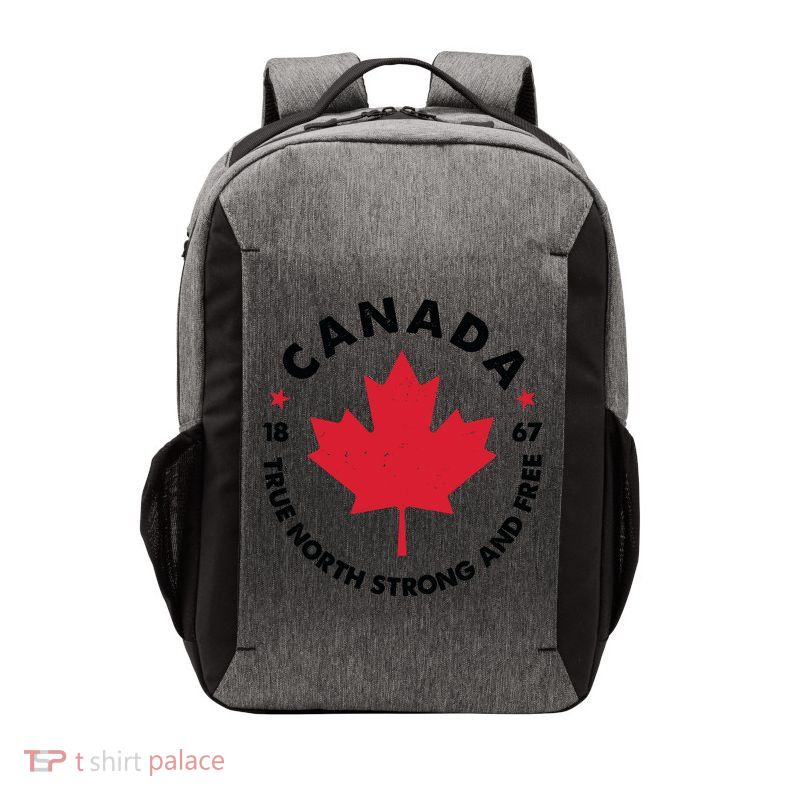 True North Strong And Free Canada Vector Backpack