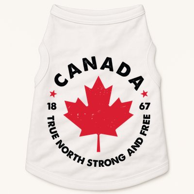 True North Strong And Free Canada Doggie Tank