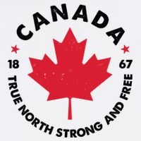 True North Strong And Free Canada 11oz C Handle Ceramic Mug