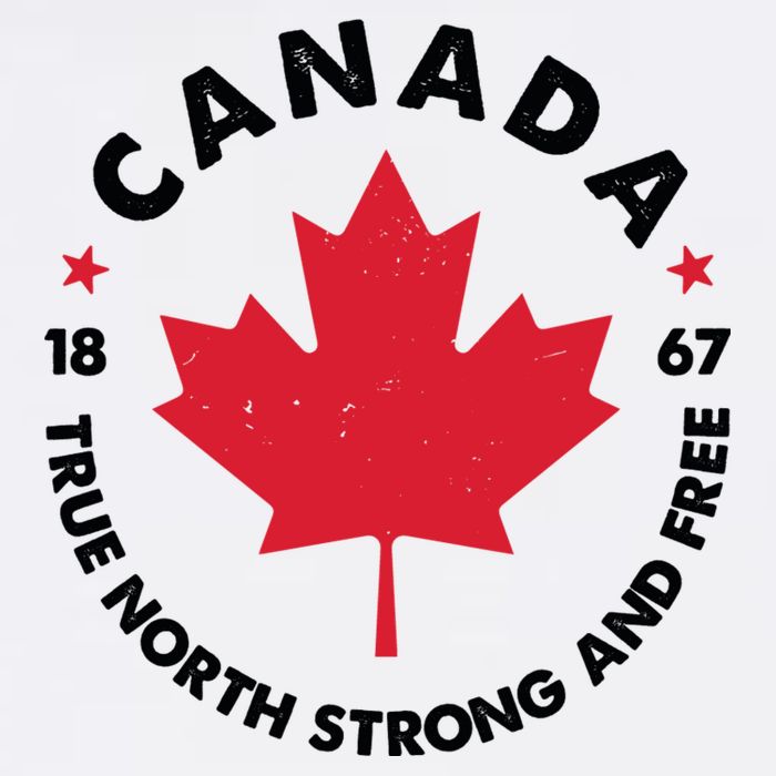 True North Strong And Free Canada 11oz C Handle Ceramic Mug