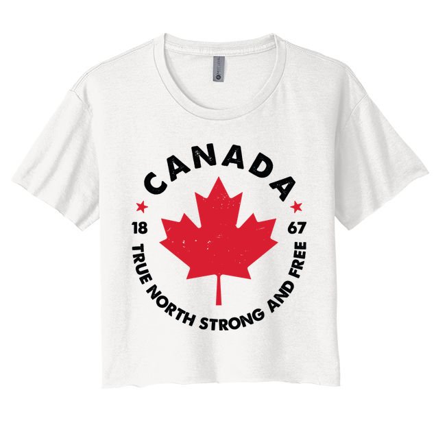 True North Strong And Free Canada Crop Top