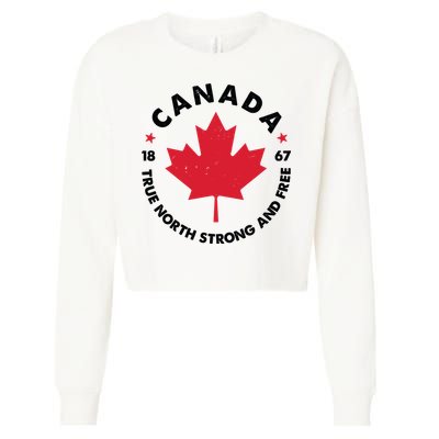 True North Strong And Free Canada Cropped Pullover Crew