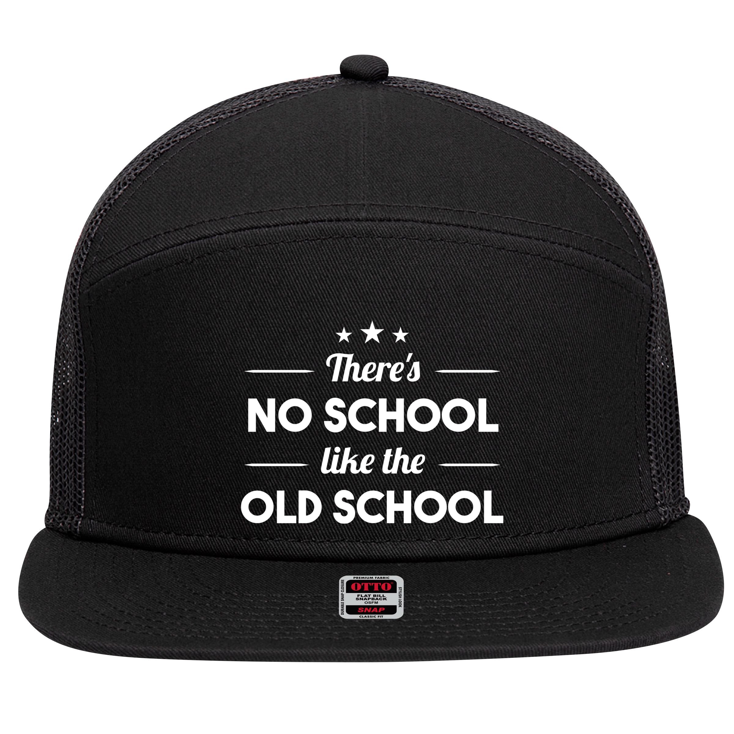 There's No School Like Old School 7 Panel Mesh Trucker Snapback Hat