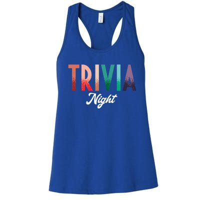 Trivia Night Show Pub Quiz Game Trivia Night Cool Gift Women's Racerback Tank