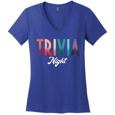 Trivia Night Show Pub Quiz Game Trivia Night Cool Gift Women's V-Neck T-Shirt