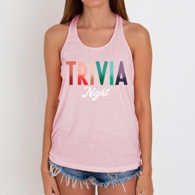 Trivia Night Show Pub Quiz Game Trivia Night Cool Gift Women's Knotted Racerback Tank