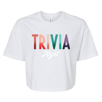 Trivia Night Show Pub Quiz Game Trivia Night Cool Gift Bella+Canvas Jersey Crop Tee