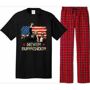 Trump Never Surrender American Flag Pennsylvania Trump Rally Pajama Set