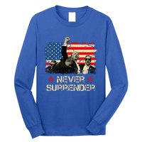 Trump Never Surrender American Flag Pennsylvania Trump Rally Long Sleeve Shirt