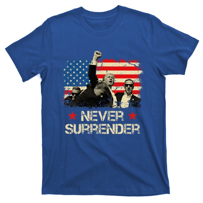 Trump Never Surrender American Flag Pennsylvania Trump Rally T-Shirt