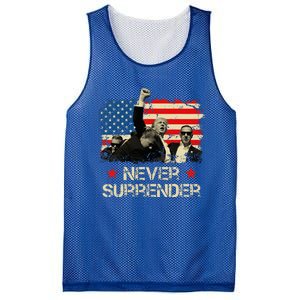 Trump Never Surrender American Flag Pennsylvania Trump Rally Mesh Reversible Basketball Jersey Tank