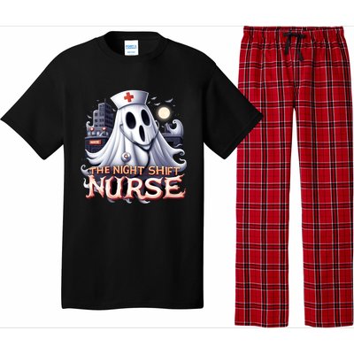 The Night Shift Nurse Spooky Ghost Nurse Halloween Graphic Pajama Set