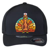 Turkey Nurse Stethoscope Thanksgiving Fall Flexfit Unipanel Trucker Cap