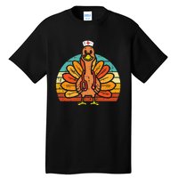 Turkey Nurse Stethoscope Thanksgiving Fall Tall T-Shirt