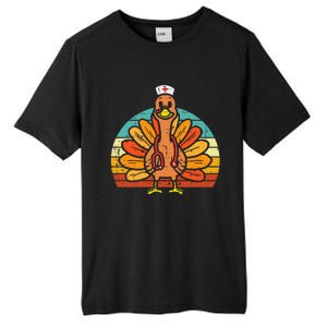 Turkey Nurse Stethoscope Thanksgiving Fall Tall Fusion ChromaSoft Performance T-Shirt