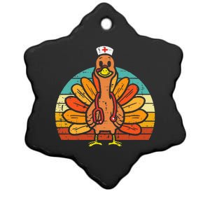 Turkey Nurse Stethoscope Thanksgiving Fall Ceramic Star Ornament