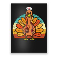 Turkey Nurse Stethoscope Thanksgiving Fall Poster