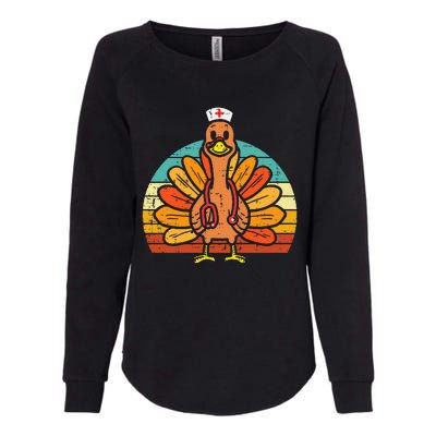 Turkey Nurse Stethoscope Thanksgiving Fall Womens California Wash Sweatshirt