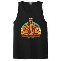 Turkey Nurse Stethoscope Thanksgiving Fall PosiCharge Competitor Tank