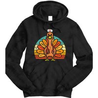 Turkey Nurse Stethoscope Thanksgiving Fall Tie Dye Hoodie