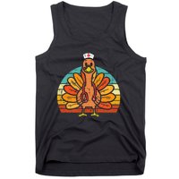 Turkey Nurse Stethoscope Thanksgiving Fall Tank Top