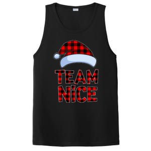 Team Nice Santa Red Plaid Claus Christmas Pajama For Family  PosiCharge Competitor Tank