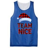 Team Nice Santa Red Plaid Claus Christmas Pajama For Family  Mesh Reversible Basketball Jersey Tank