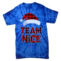 Team Nice Santa Red Plaid Claus Christmas Pajama For Family  Tie-Dye T-Shirt