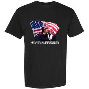 Trump Never Surrender Garment-Dyed Heavyweight T-Shirt