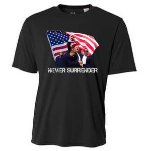 Trump Never Surrender Cooling Performance Crew T-Shirt