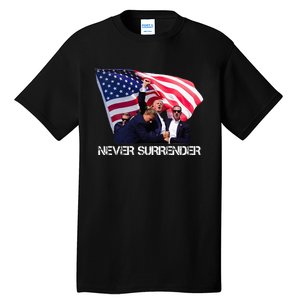 Trump Never Surrender Tall T-Shirt