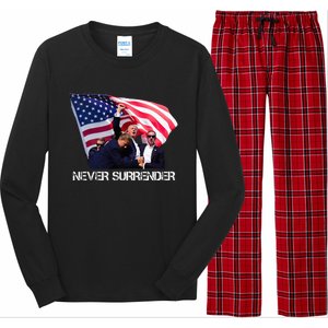 Trump Never Surrender Long Sleeve Pajama Set