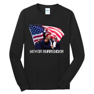 Trump Never Surrender Tall Long Sleeve T-Shirt