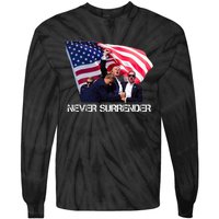 Trump Never Surrender Tie-Dye Long Sleeve Shirt