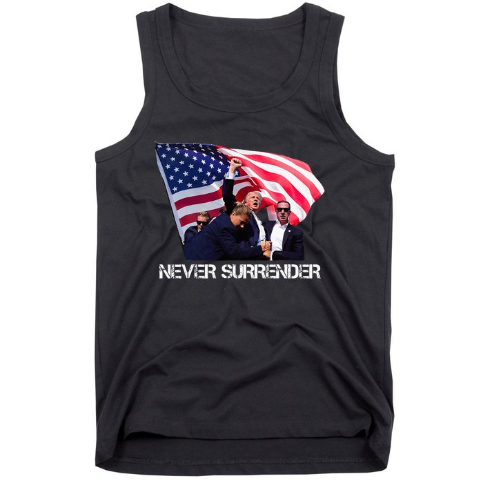 Trump Never Surrender Tank Top